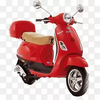 摩托车配件摩托车Vespa-红色滑板车PNG图像