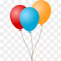 气球生日晚会剪贴画-气球PNG图像