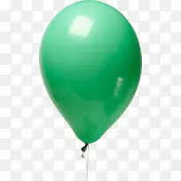 玩具气球光栅图形剪辑艺术-绿色气球png图像