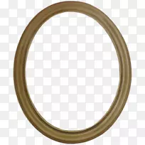 黄铜材质圆圈图案-椭圆形高品质PNG