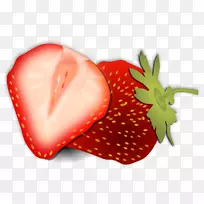 草莓奶昔剪贴画-草莓PNG图片