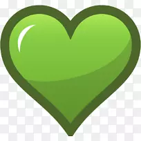心脏剪贴画-绿色剪贴画