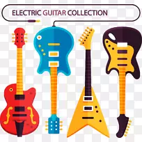 电吉他海报-彩色电吉他