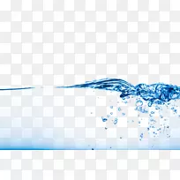 饮用水剪贴画.蓝色水柱元素