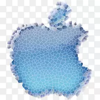 苹果标识IOS-彩色马赛克苹果标志