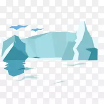 南极冰山隆特拉-南极冰山手绘