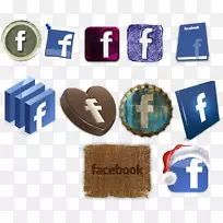 facebook下载图标-各种风格的字母f