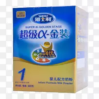 雅士利国际控股有限公司奶粉商品食品包装和标签-艾希礼超级黄金婴儿配方奶粉1以上