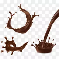 咖啡巧克力蛋糕牛奶古迪手绘巧克力液体