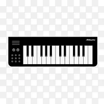 电子键盘电脑键盘数码钢琴音乐键盘卡通黑色键盘