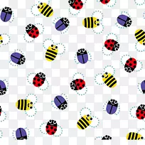 昆虫蜜蜂图标-背景虫