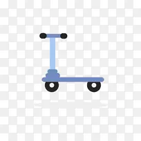 蓝色花纹滑板车创意