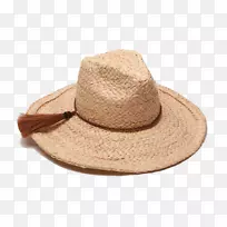 费多拉帽子时尚帽-拉菲帽子PNG形象