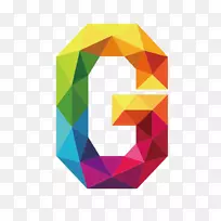 C字母-彩色字母g
