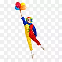 小丑笑话图标-拿气球的小丑