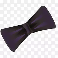 领结，黑色领带，鞋带结，领带-紫色-黑色领结