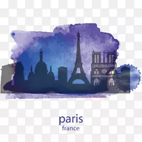巴黎欧洲之家ipad纸水彩画图巴黎