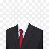 西服领带-格子西装和红领带