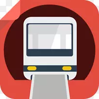 火车运输快速过境迪拜地铁标志-一列无轨列车
