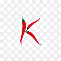 K字母-胡椒字母k