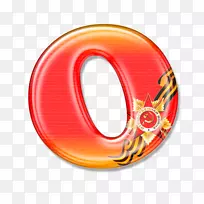 字母.红色字母o
