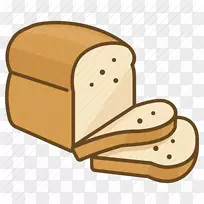 烤面包片卡通插图.卡通面包