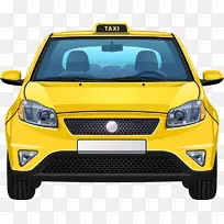 汽车摄影插图-黄色出租车