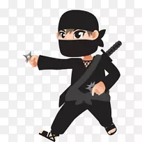 忍者剪贴画-武士忍者