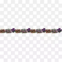 睫毛刷染紫色一排花