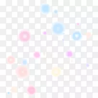 纺织品粉红色圆形图案-光效应透明PNG