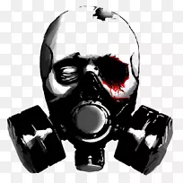 钢网防毒面具头盖骨图.防毒面具PNG PIC