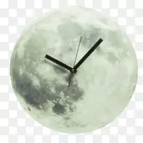 钟灯满月墙-月亮钟