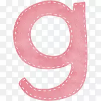 字母图标-粉红色字母g