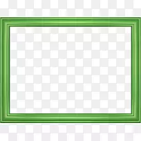 棋盘游戏方块图案-绿色边框透明背景