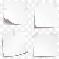 纸长方形白纸笔记材料