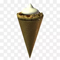 冰淇淋圆锥甜点