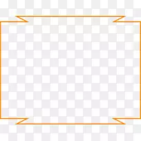 线角点图案-橙色边框透明PNG