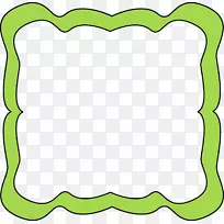 绿色区域图案-石灰边框PNG透明图像