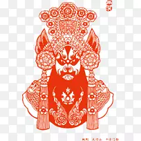 剪纸京剧-脸谱网