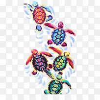 甲鱼美术画布龟甲画龟