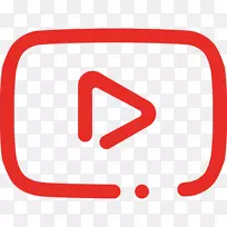 视频YouTube图标-YouTube播放按钮透明PNG