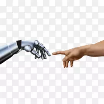 机器人手臂人工智能机器人顾问机器人手和人力