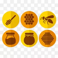 蜜蜂-蜂蜜标志