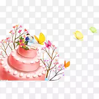生日蛋糕圣诞蛋糕-婚礼蛋糕设计元素