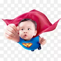 克拉克肯特超人标志蚊子-婴儿超人