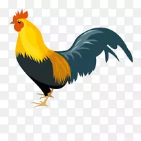 鸡画夹艺术-卡通大公鸡