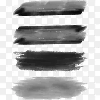 墨刷黑白画笔水彩画深灰色画笔