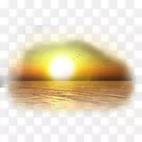 太阳能黄色壁纸-海上日出景观图片