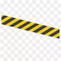 路障带黑色和黄色图标-黄色黑带