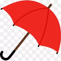 雨伞红色剪贴画-红色雨伞